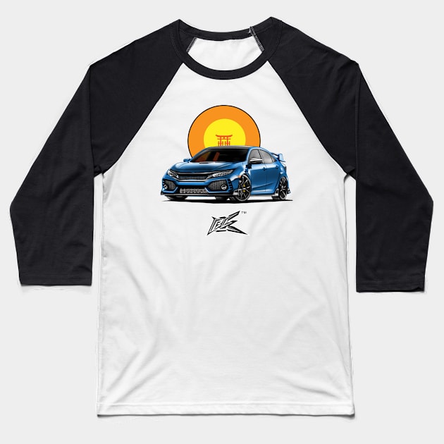 honda civic typeR fk blue Baseball T-Shirt by naquash